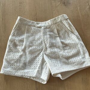 Alexander McQueen cream crotchet shorts. Size 30 US (EU 46).